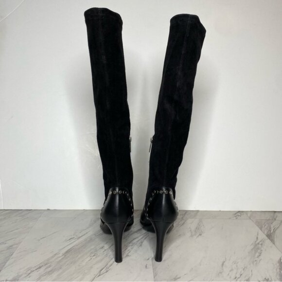 Aquatalia Rolla Black Suede Tall Boot 8 1/2 - Picture 3 of 16